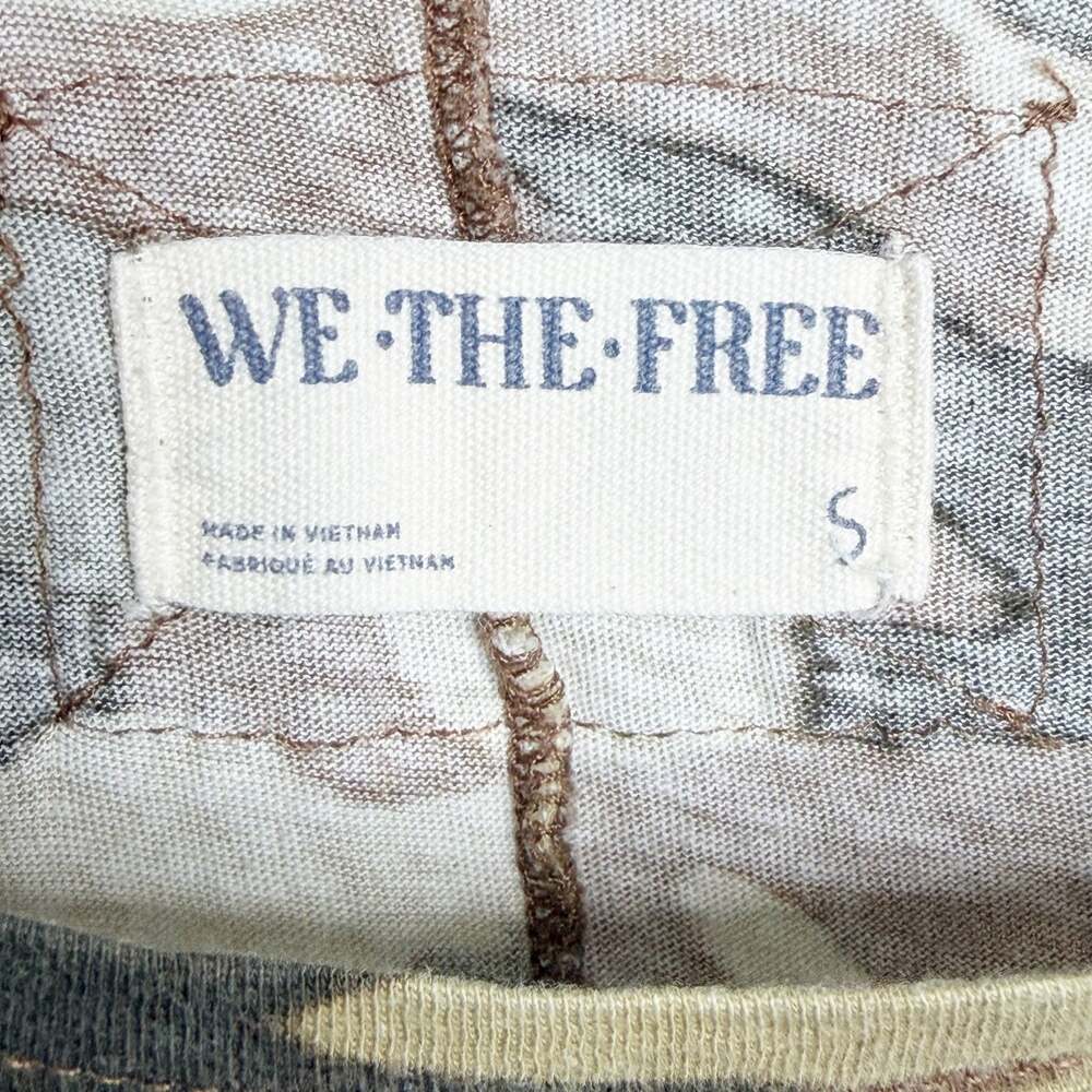 WE THE FREE FREE PEOPLE Nina Printed T-Shirt Short Sleeve Crewneck Camo Womens S - Picture 5 of 8